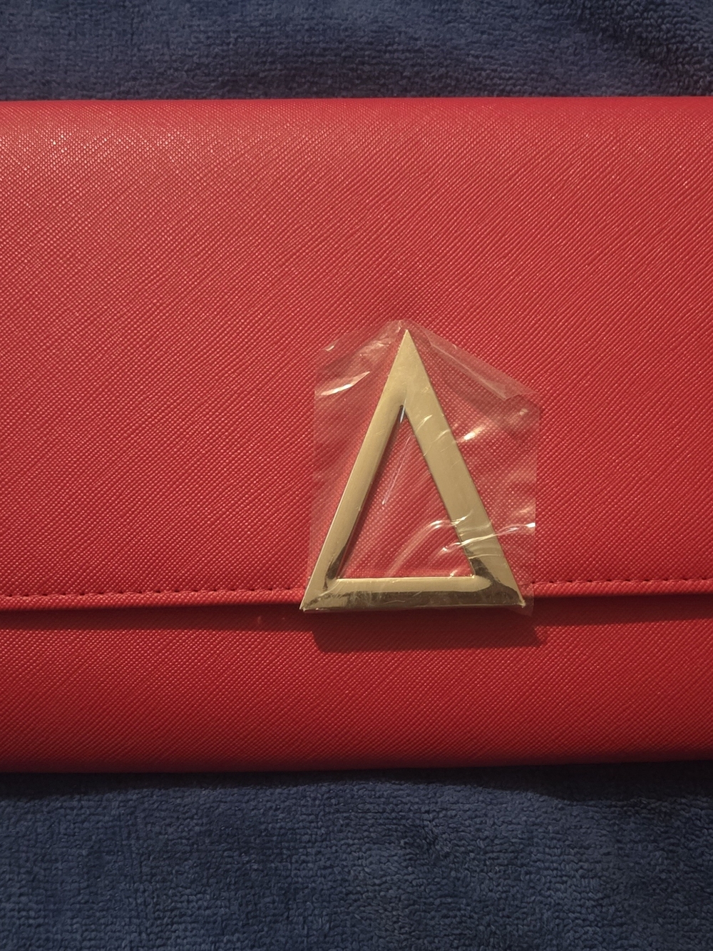 Delta Sigma Theta Red Triangle Accent Women's Clutch/Purse